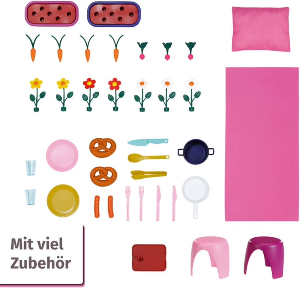 Casă de păpuși BABY born, Căsuță de weekend cu funcție de lumină și sunet, panouri laterale care se deschid, chiuvetă, grătar și multe accesorii, 832752, Zapf Creation
