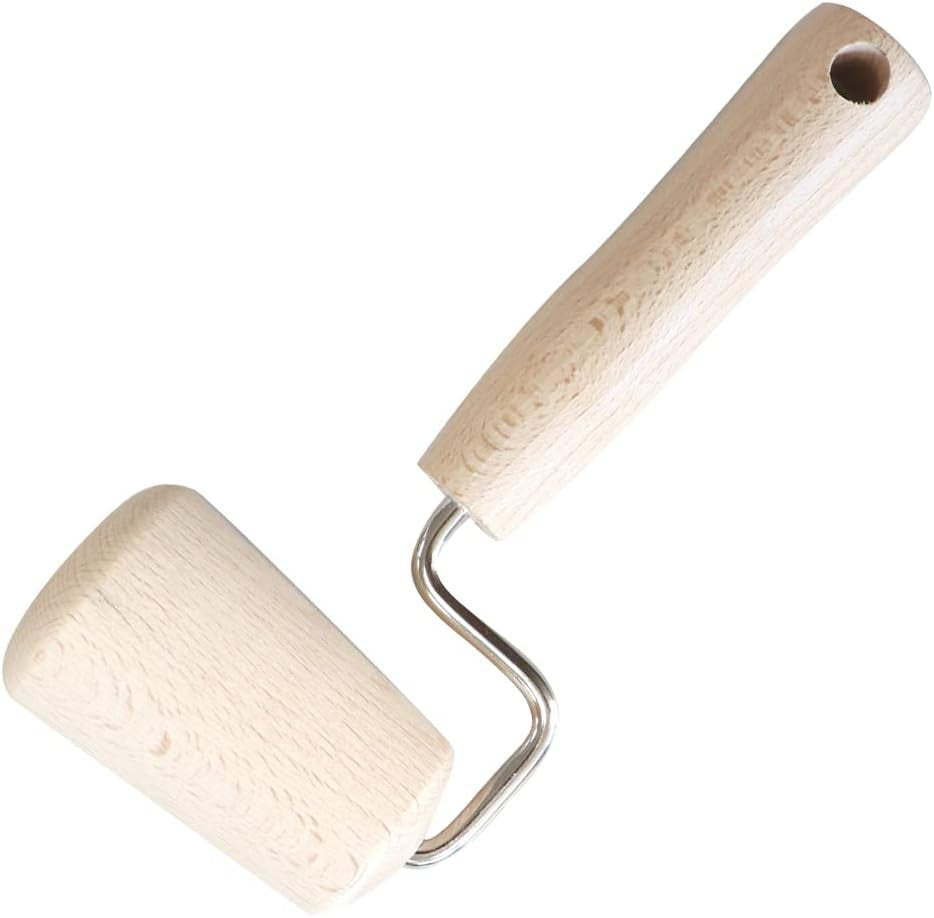 Sucitor/rolă de patiserie Fackelmann, lemn, 17 x 6,5 x 4 cm, maro