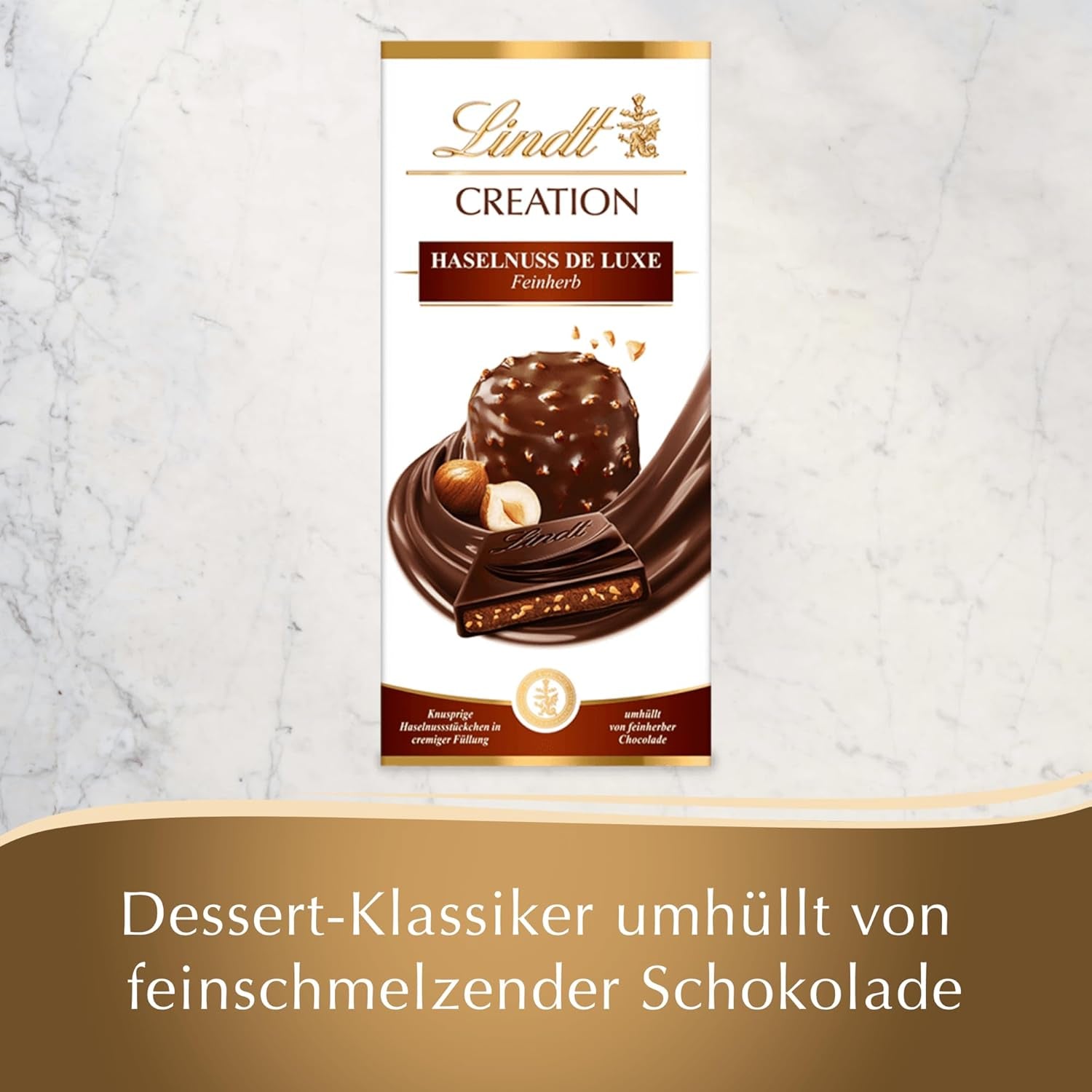 Lindt Chocolate Creation Hazelnut De Luxe Fine Dark, 150 Gramm Schokoladensüßigkeit Naty Shop
