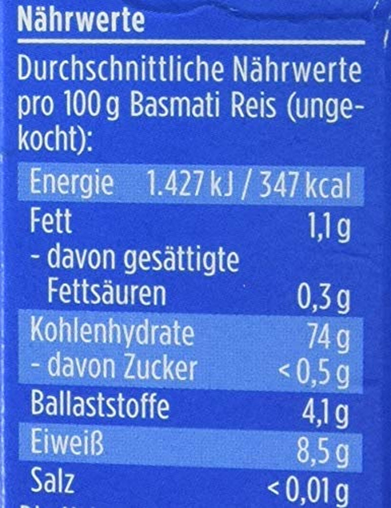 Orez Basmati organic Davert în pungi de gătit, 2 pungi, 250g