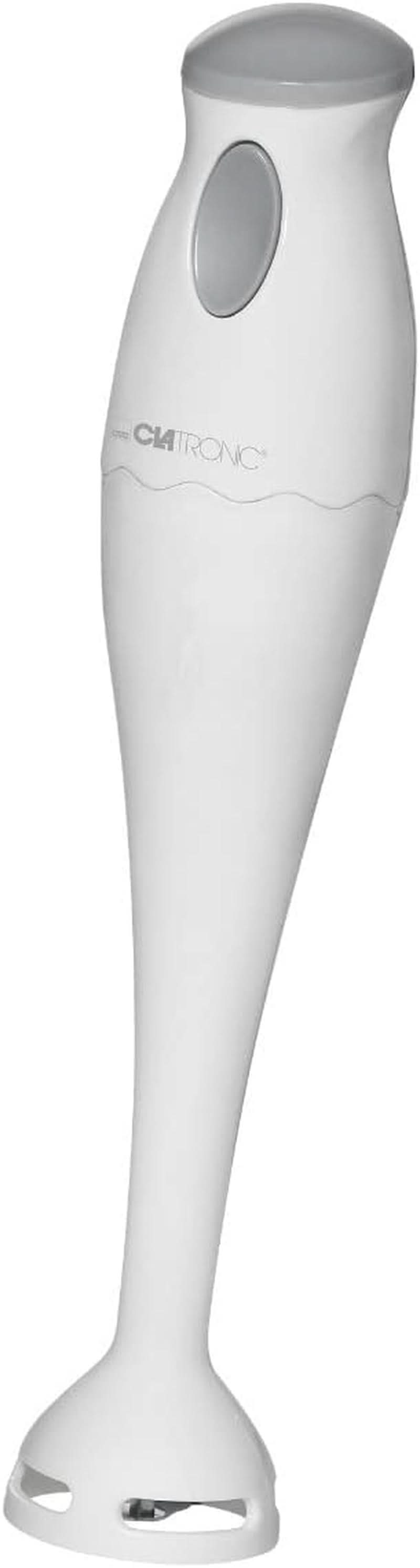 Clatronic Stabmixer/Pürierstab/Blender/Stab-Mixer/Stick/Mixstab SM 3577; Edelstahl-Schlagmesser; Für Smoothie, Kürbispüree, Babybrei, Milchshake; Mit Mixbehälter (500 ml); 180 Watt; Pink Kitchen Naty Shop Weiß