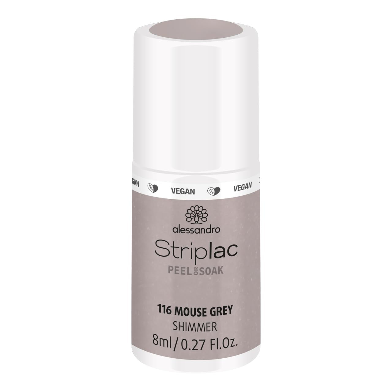 Oja UV alessandro Striplac Midnight Black – Delicată și de lungă durată – Îndepărtare ușoară datorită tehnologiei de îndepărtare peel-off – Vegană și cruelty-free – 8 ml
