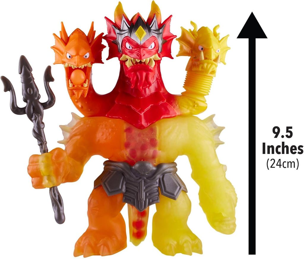 Heroes of Goo Jit Zu BANDAI CO42948 Figura de acțiune, cel mai puternic erou, regele Hydra are cu forțele sale de lavă furie în 25 cm, multicolor Action figures Naty Shop