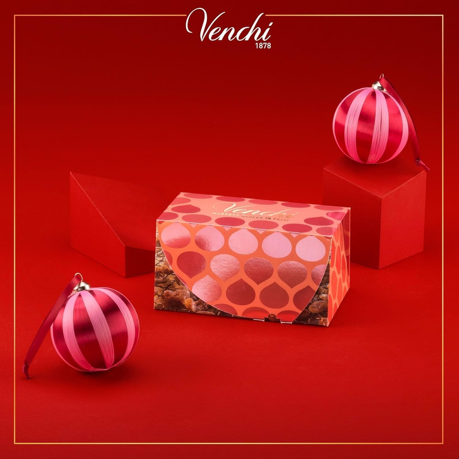 Venchi – cutie cadou cu Marrons Glacès, 250 grame Bomboane de Ciocolata Naty Shop