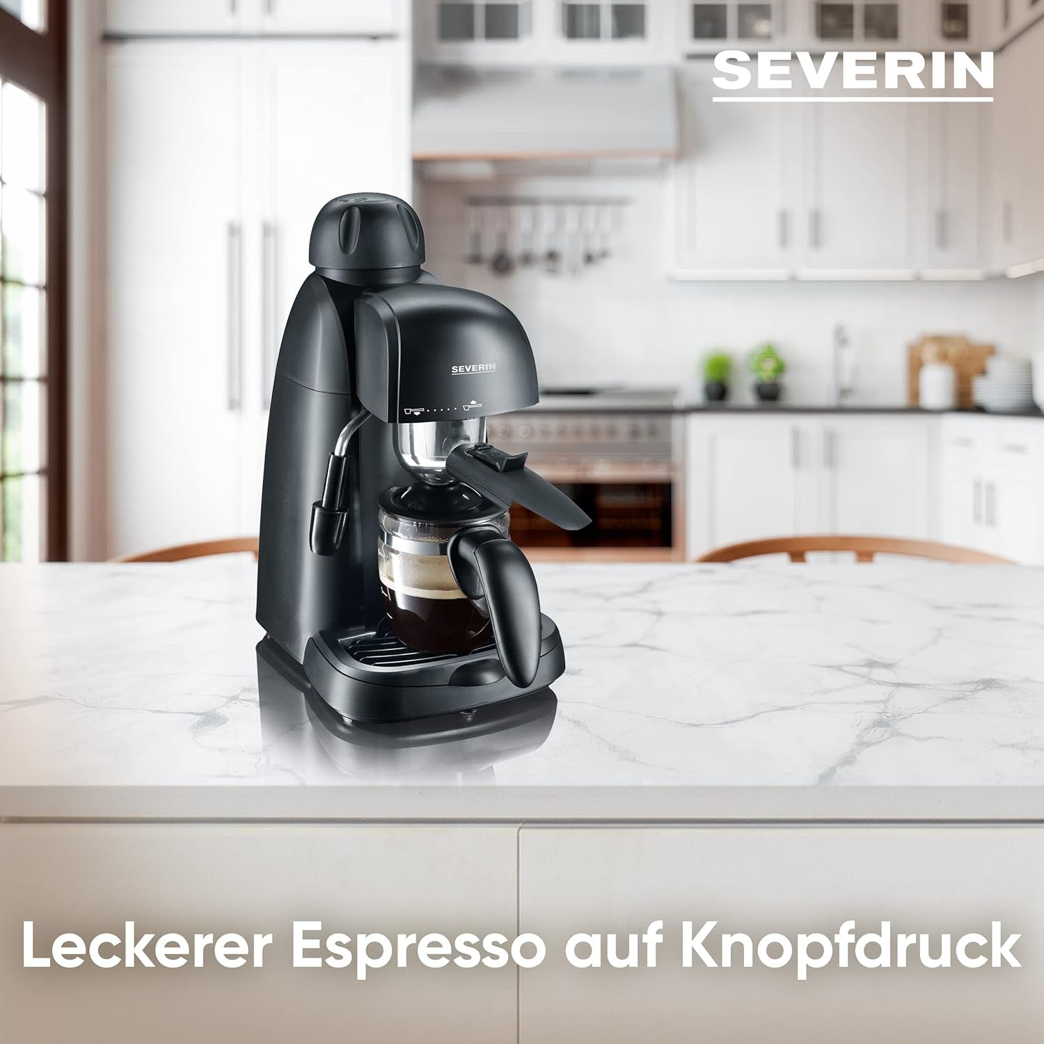 Espressor SEVERIN KA 5978 (include vas de servire și lingură de măsurat, până la 4 cești) negru, Standard