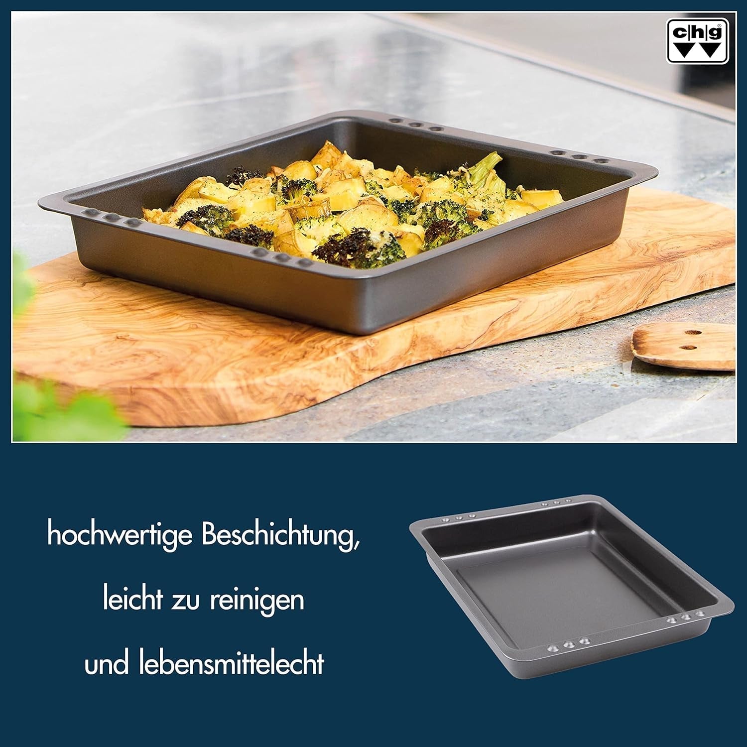 Chg Backform, ILAG Special 2-Schicht Antihaftbeschichtung, Sonstige, Jewells Ca. 28,5 x 23 x 4 cm, 9878-41, Jewells Ca. 28,5 x 23,0 x 4,0 cm Backformen und Backbleche Naty Shop