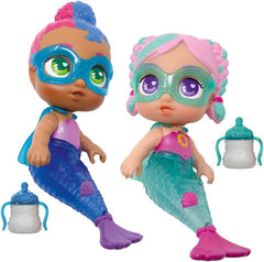 Super niedliche Mini-Sirenen Kala und Gabi 12 cm hoch mit beweglichen Schwänzen, zum Spielen im und außerhalb des Wassers (64320046)