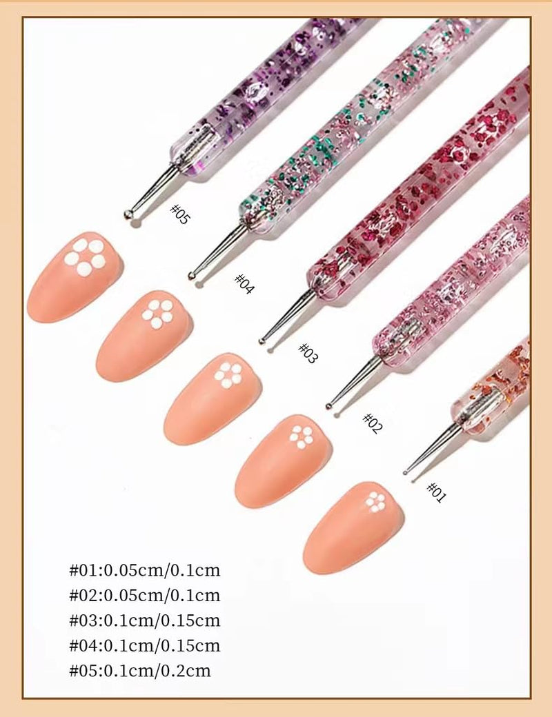 Nail Art Pinsel Set, 20Pcs Nageldesign Malerei Pinsel, Professionelle Nail Art Design Pinsel, Nail Fine Liner Pinsel, Rosa