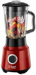 Russell Hobbs Standmixer [1.5L Glasbehälter] Desire Rot (Starker 0.9PS Motor, Impuls-/Ice-Crush-Funktion, Edelstahlmesser, Bpa-Frei Mixer, Elektrischer Zerkleinerer, Smoothie-Maker) 24720-56 Mother and Child Naty Shop Glas Standmixer