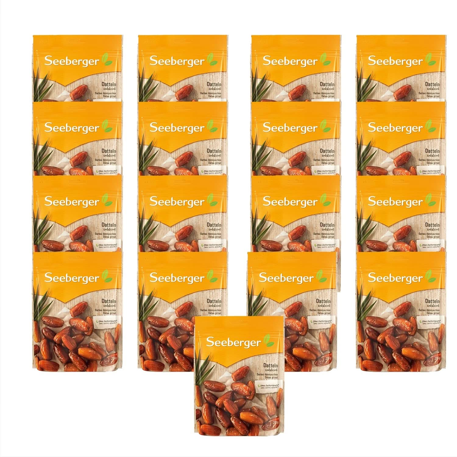 Seeberger Süße Datteln mit Honig, mit cremigem Fruchtfleisch, 13 x 200 Gramm Dehydrierte Produkte Naty Shop