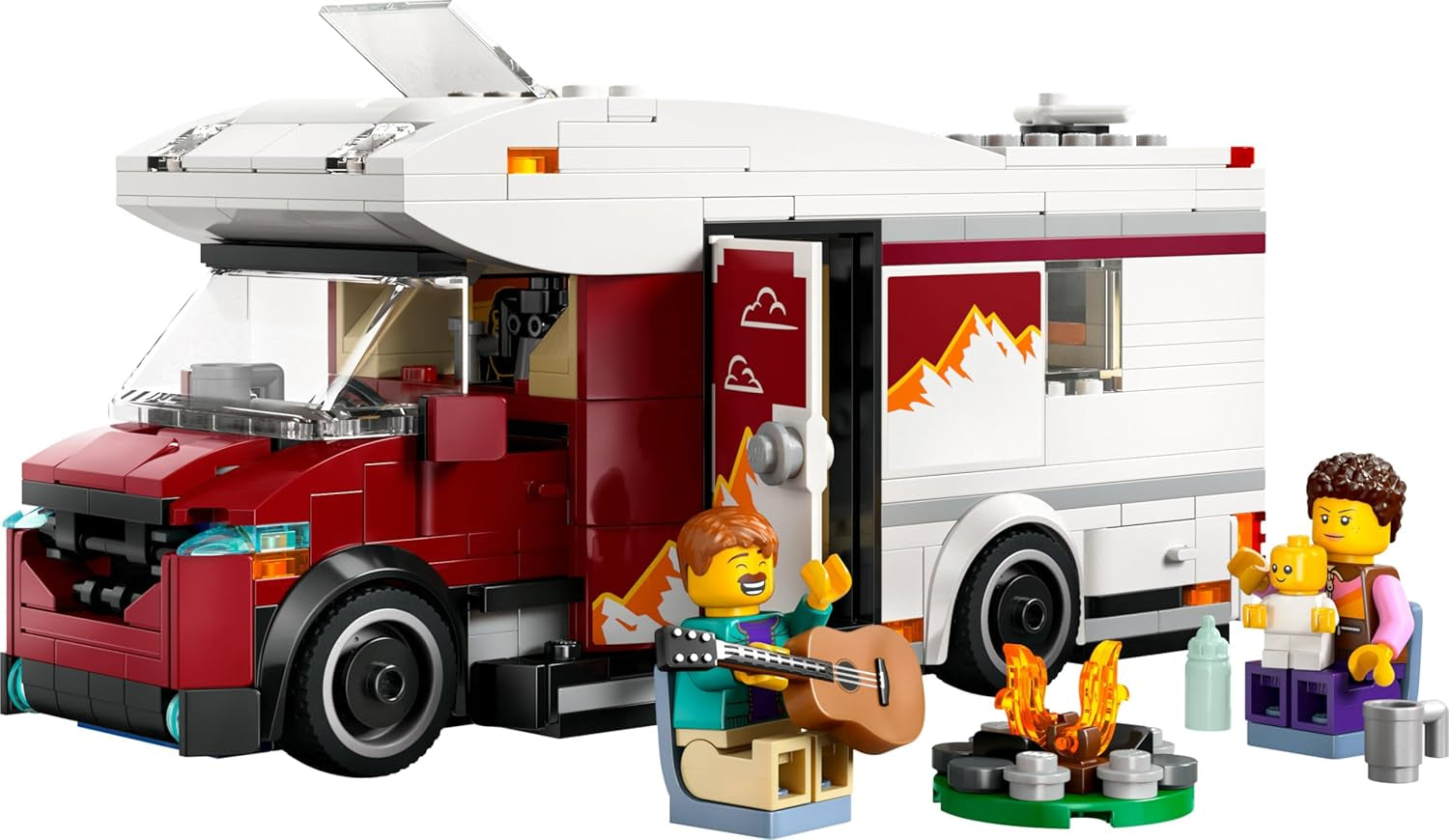 LEGO City Abenteuer-Wohnmobil - Wohnwagen Spielzeug für Jungen und Mädchen ab 6 Jahren - Inkl. 3 Minifiguren und Camping Zubehör - Geschenkidee zum Geburtstag und für die Feiertage 60454