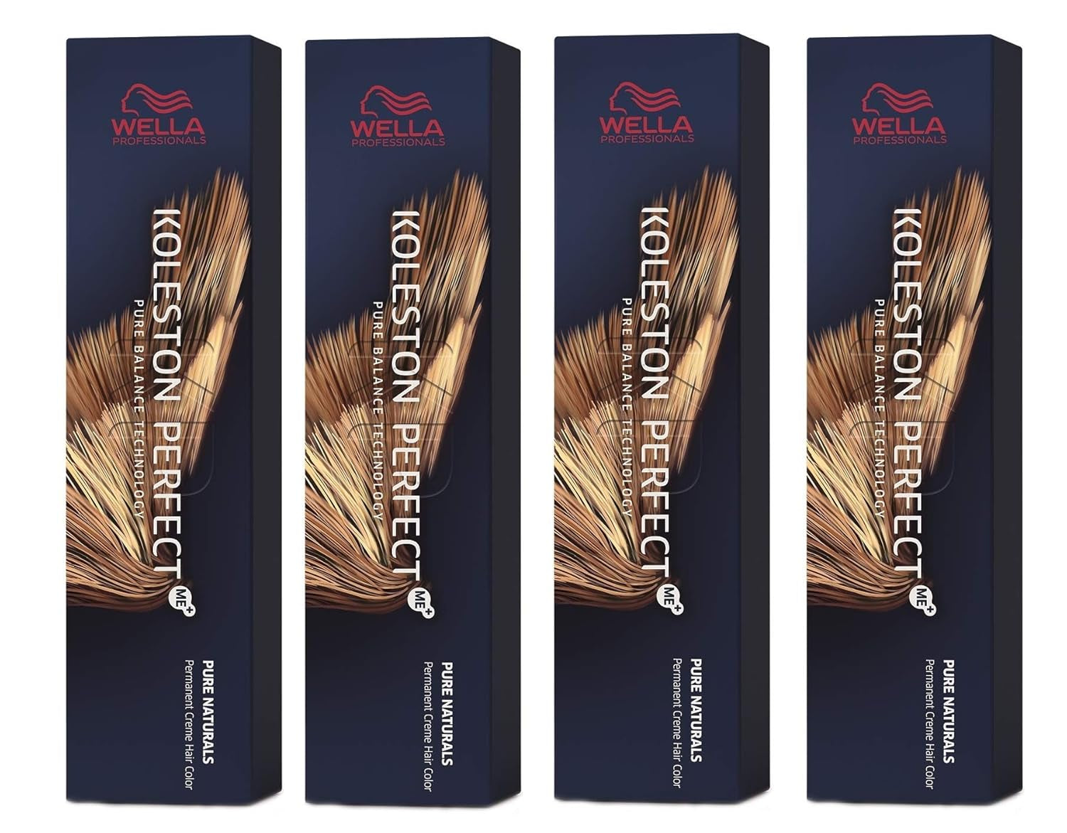 WELLA Koleston Perfect ME KP Pure Naturals 6/0 Culoare de păr blond închis, pachet de 2 Vopsea pentru par Naty Shop Acoperire gri/alb 60 ml (pachet de 4)