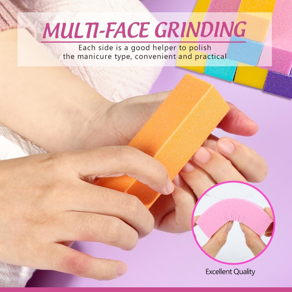 FANDAMEI 20 Stücke Buffer Für Nägel, Nagelfeilen Für Gelnägel, Profi Nagelfeile 100/180, Polierfeile Fingernägel, Feilen Für Gelnägel, Maniküre & Pediküre Set