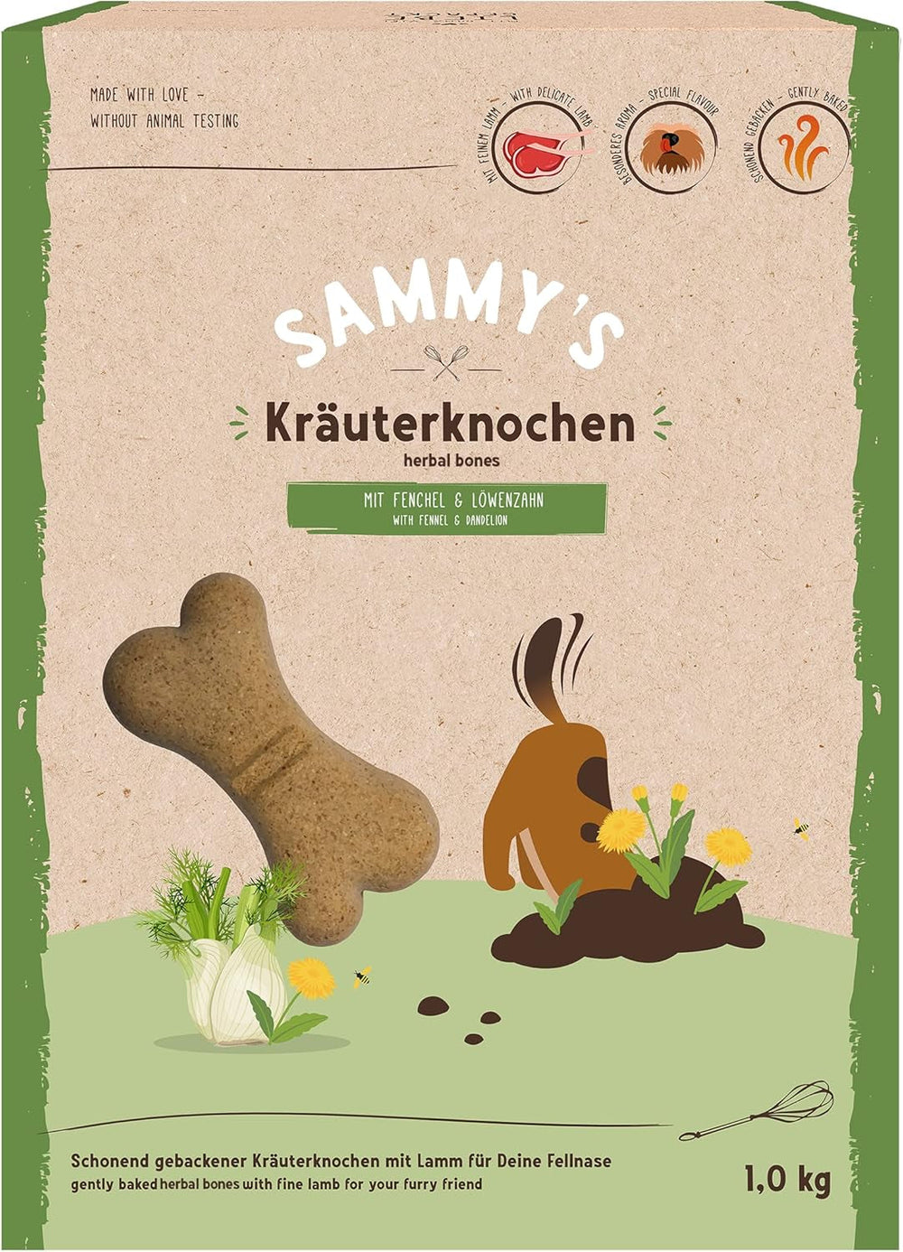 Monede de muesli Sammy's | Gustări crocante coapte pentru câini | Monede de muesli din 5 cereale pentru prietenul tău blănos de talie mare (peste 30 kg) | 1 kg