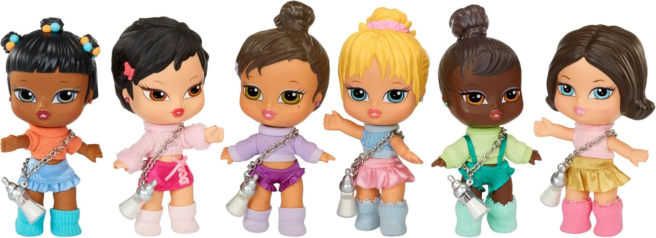 Bratz Babyz Runwayz Doll - Jade - 1 Sammel-Modepuppe mit Modischem Outfit, Niedliche Babypuppe mit einer Halskette, die Auch Als Schlüsselanhänger Dient - Kinderspielzeug - für Kids ab 6 Jahre