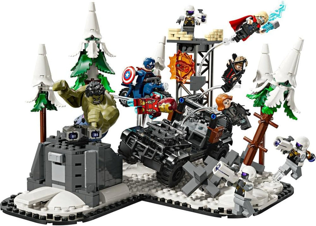 LEGO Marvel Avengers Assemble: Age of Ultron, set de construit și jucat cu 8 minifigurine de supereroi precum Thor, Hulk și Iron Man, jucărie de construit pentru băieți și fete, set de aventură 76291 Seturi de constructie Besuche den LEGO-Store