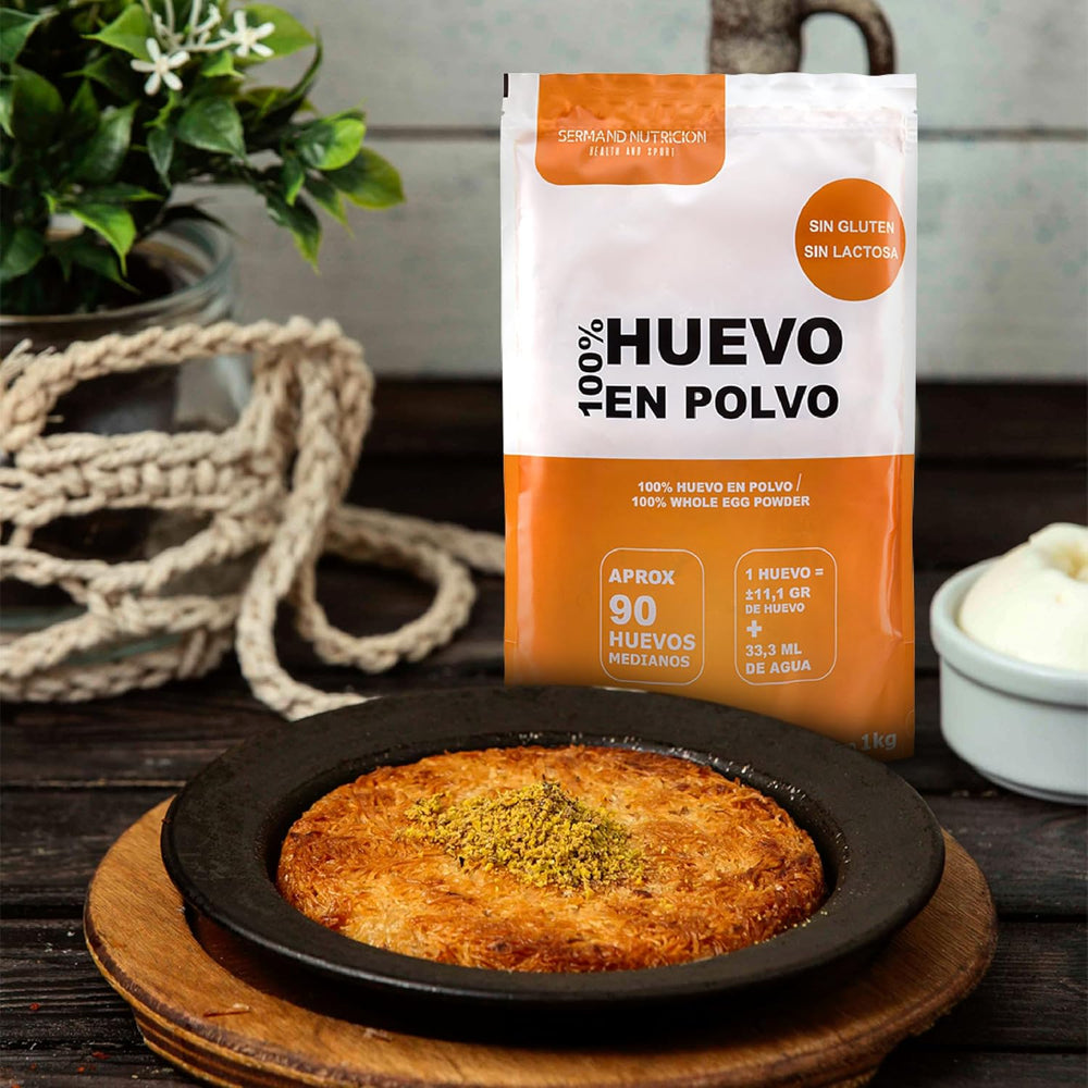 Eipulver aus Freilandeiern (1kg) | Pasteurisiertes Vollei Pulver | Ohne Zusatztoffee | Glutenfrei & laktosefrei | Vakuumverpackung im Zip-Beutel