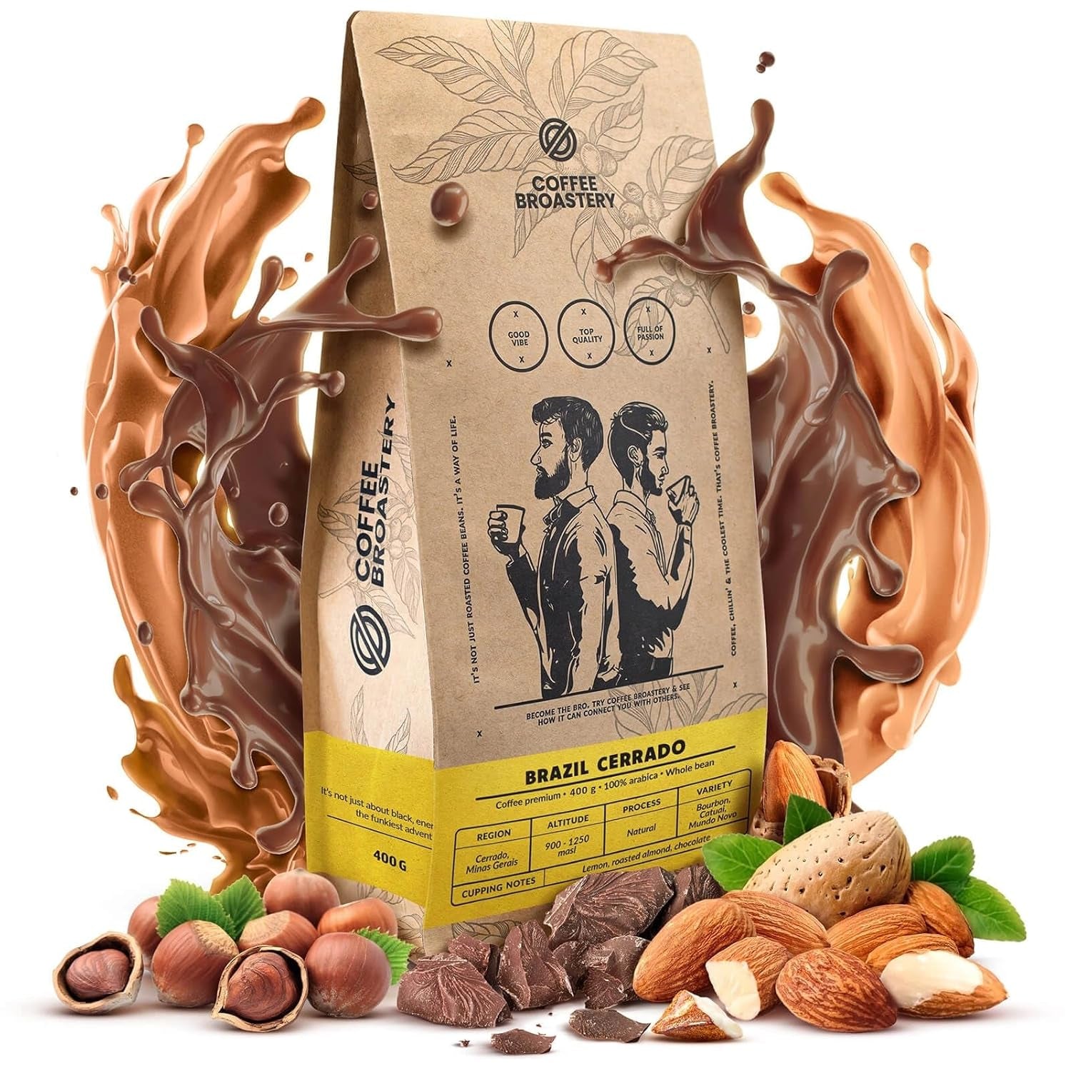 Set cadou – Selecție premium din Brazilia 3 x 400 g cu cană ceramică