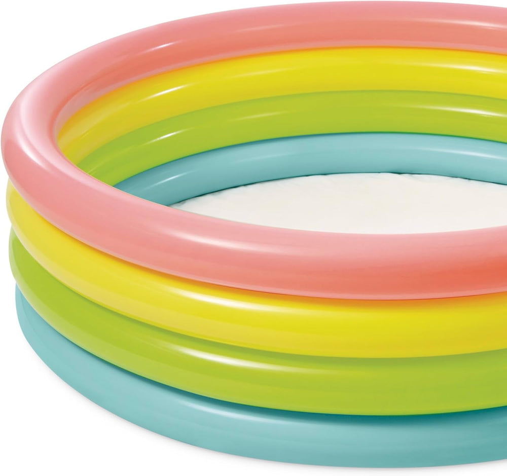 Intex 56441NP - Piscină gonflabilă Sunset Glow, patru inele, vinil, multicoloră, 168x46 cm