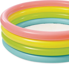 Intex 56441NP - Piscină gonflabilă Sunset Glow, patru inele, vinil, multicoloră, 168x46 cm