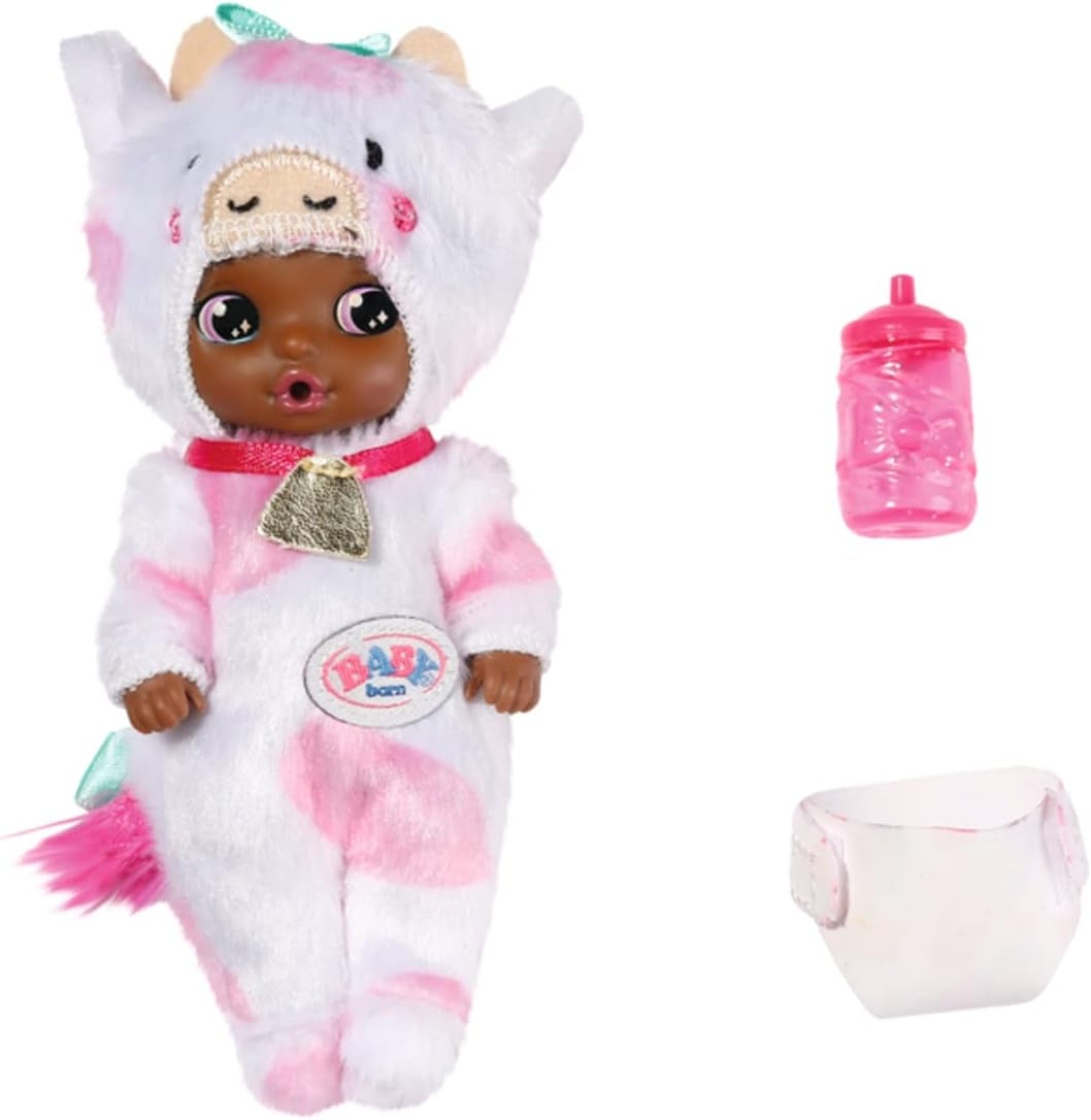 BABY Born Suprise bebeluși animale, mini păpușă cu haine de animale cu scutec, certificat de naștere și biberon, 904633 Zapf Creation Papusi Naty Shop
