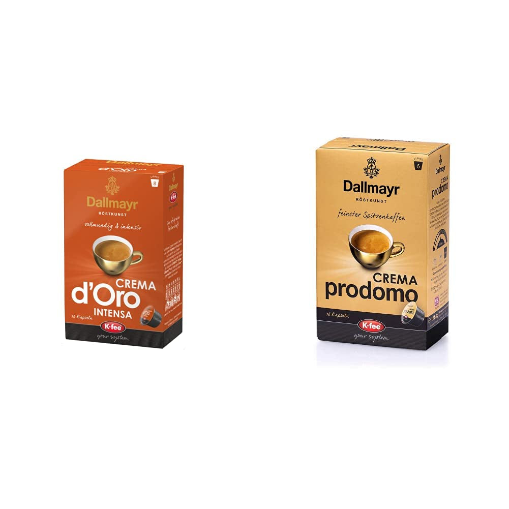 CREMA d'Oro INTENSA Kaffeekapseln, 96 Stück, kompatibel mit Tchibo Cafissimo (R)*, 6er pack (6 x 16 Stück) & CREMA prodomo Kaffeekapseln, kompatibel mit Tchibo Cafissimo(R)*, (6 x 16 Stück)