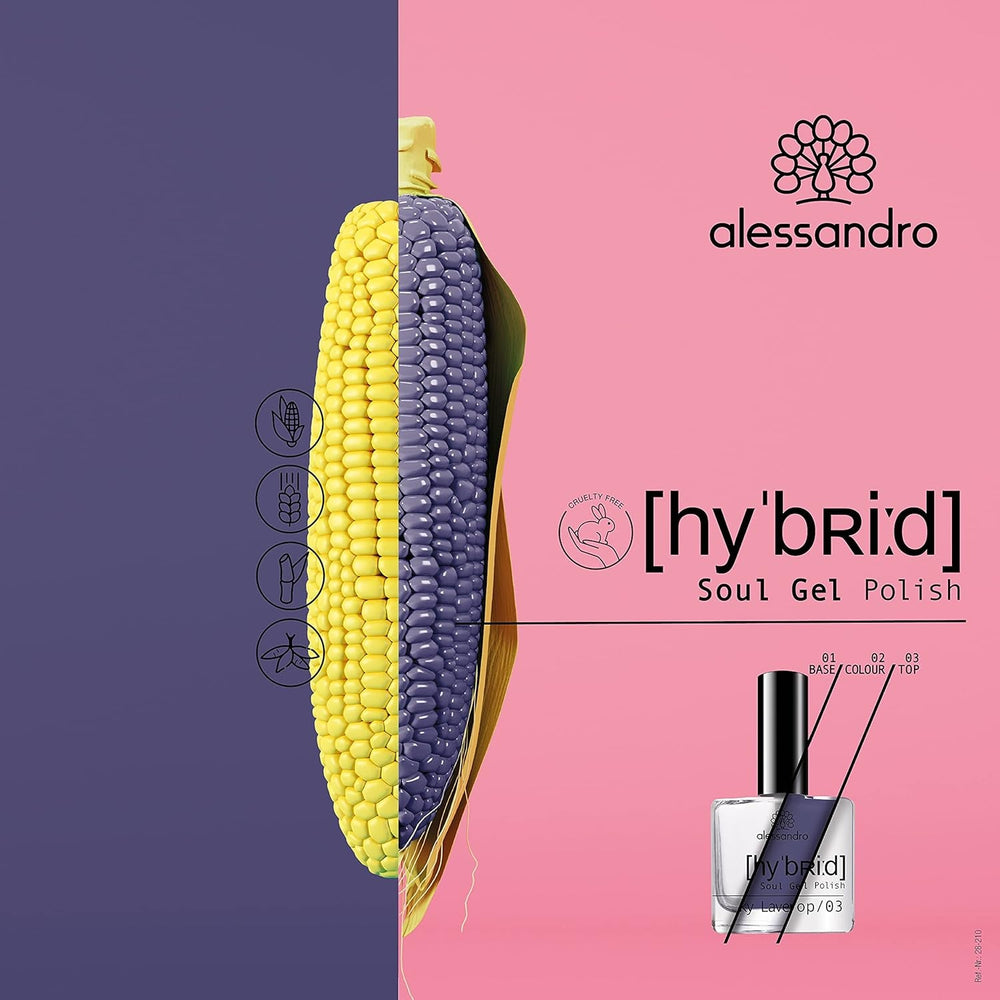Oja HYBRID alessandro Pink Melon - nuanță vibrantă de roz cu particule fine de sclipici - Unghii perfecte în doar 3 pași, fără LED - rezistă până la 10 zile! 8 ml