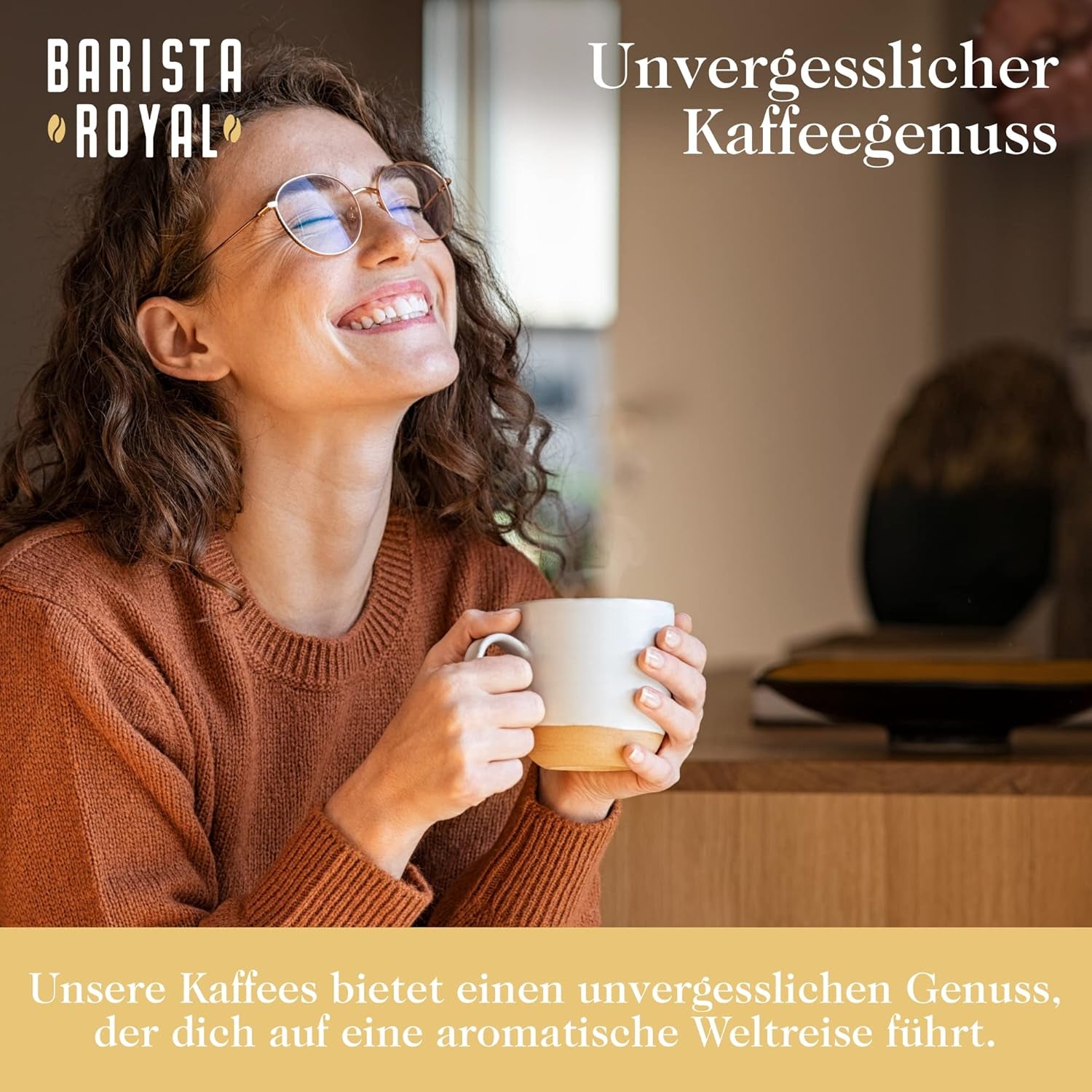 BARISTA ROYAL Espressobohnen 1kg "Amore E Basta Espresso" | Frische Kaffeebohnen direkt gehandelt | 70% Arabica, 30% Robusta Espresso ganze Bohnen | Ideal für Vollautomat und Siebträger