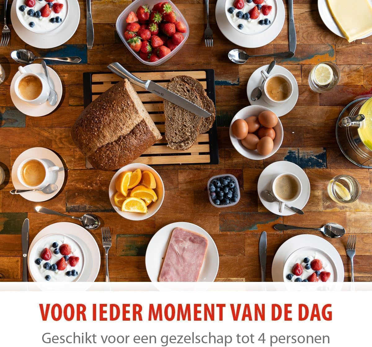 Alpina Geschirrset für 4 Personen zum Frühstück Geschirrsets Naty Shop