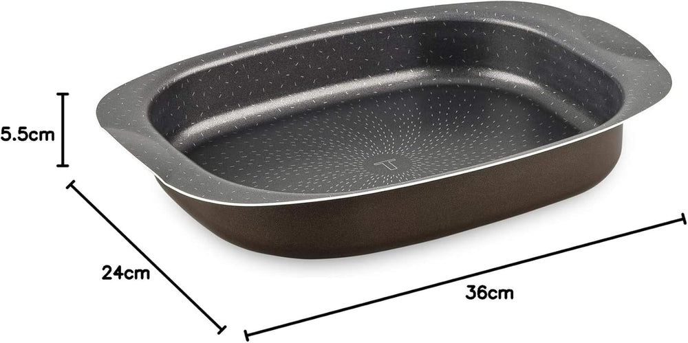 Tefal J1601502 Success Auflaufform Aluminium Schwarz 36 x 24 x 5,5 cm Formen und Bleche zum Backen Naty Shop