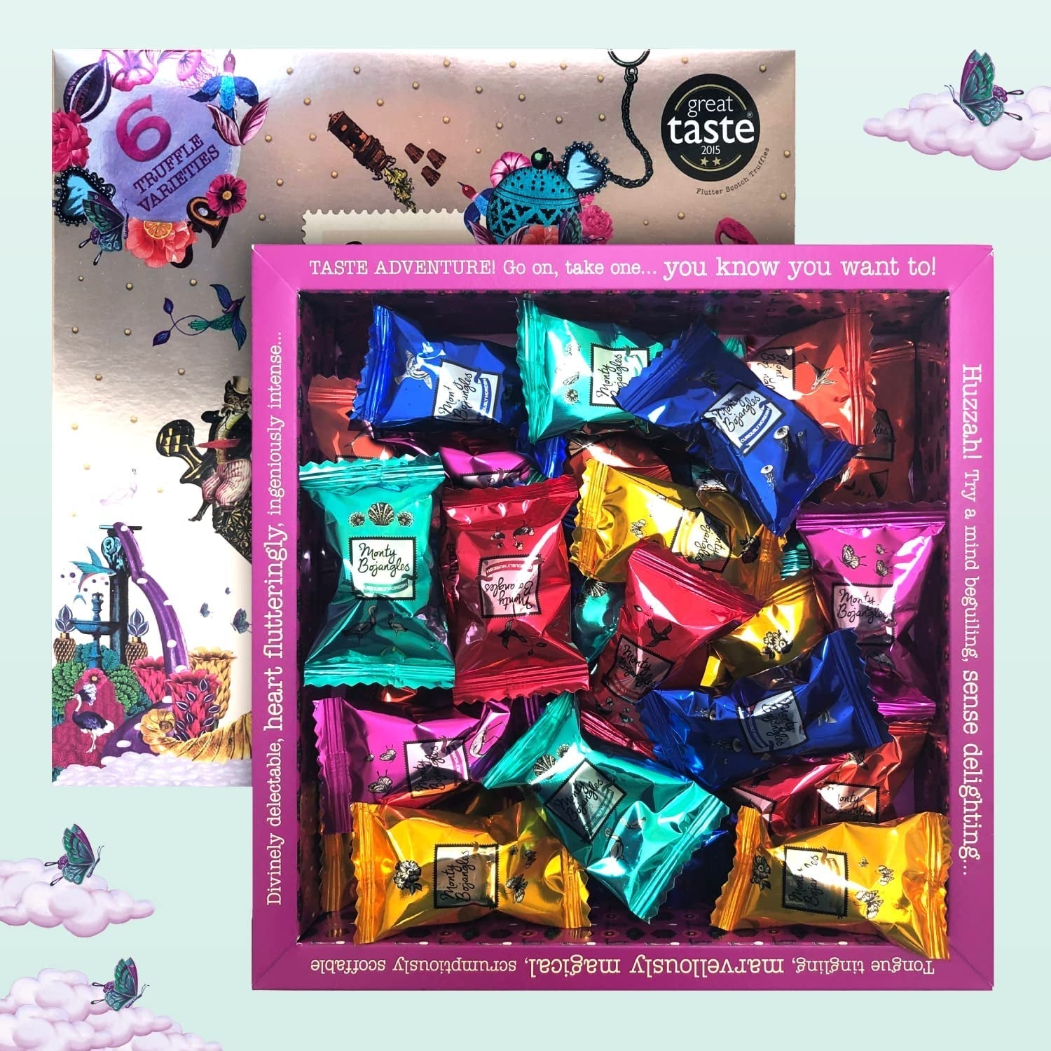 Monty Bojangles Taste Adventures Sortiment de ciocolată cu praf de cacao, 315 grame Bomboane de Ciocolata Naty Shop