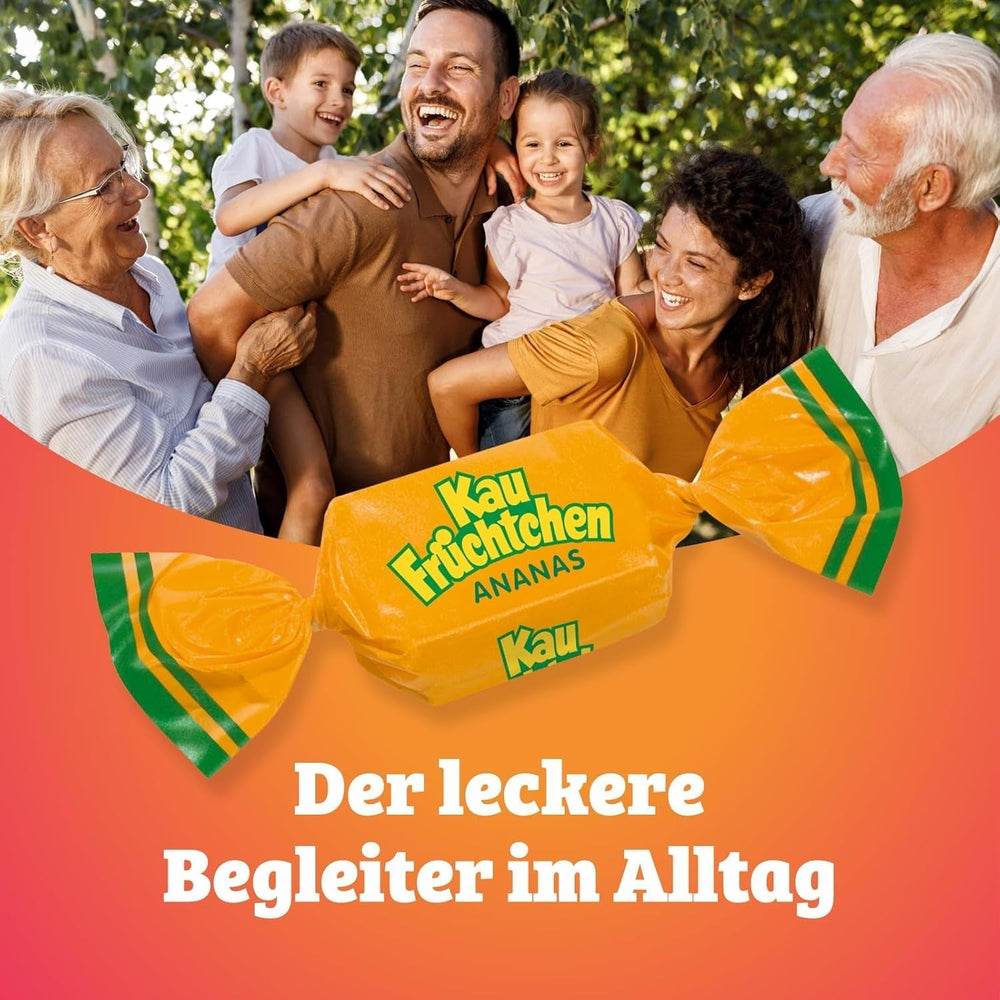 Kaufrüchtchen – 1 x 425G – Karamellbonbons mit fünf Fruchtgeschmacksrichtungen Naty Shop
