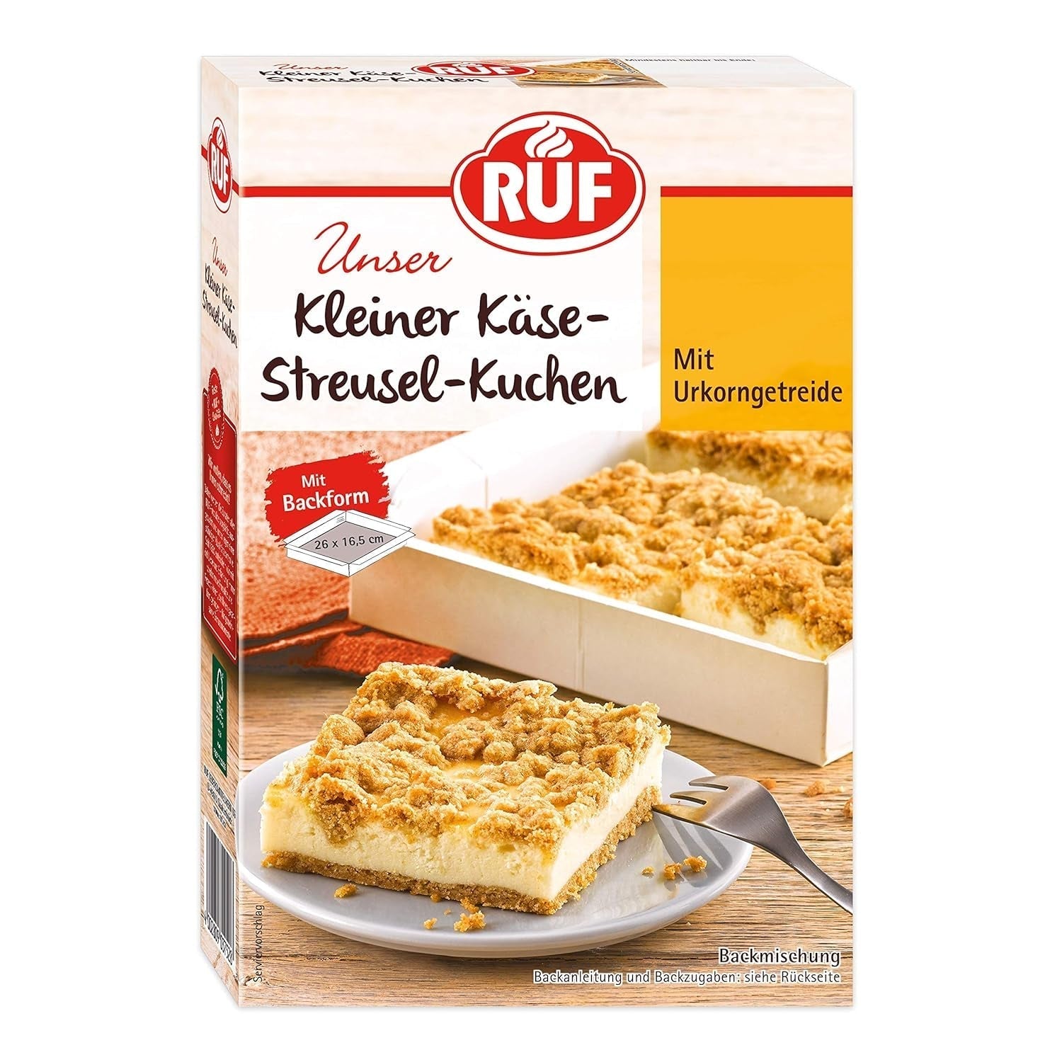 RUF Kleiner Himbeer-Schokokuchen, Mini-Kuchen Mit Feiner Puddingcreme, Himbeeren Und Weißen Schokoraspeln, Inkl. Backform, 1X252G Mischung zum Backen und Kochen Naty Shop 305 G (1Er Pack) Käsekuchen