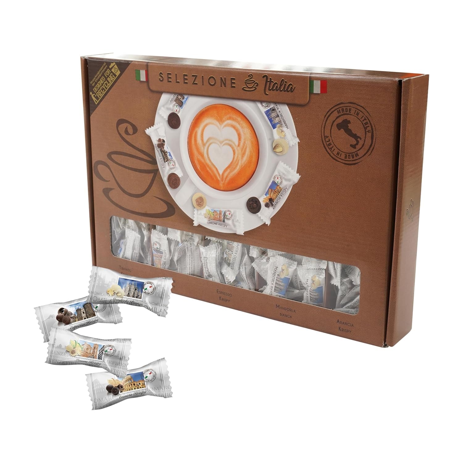 HELLMA Italian Selection - 200 Stk. einzeln verpackte italienische Süßigkeiten, ideal für Hotels oder Pensionen Naty Shop Chocolates