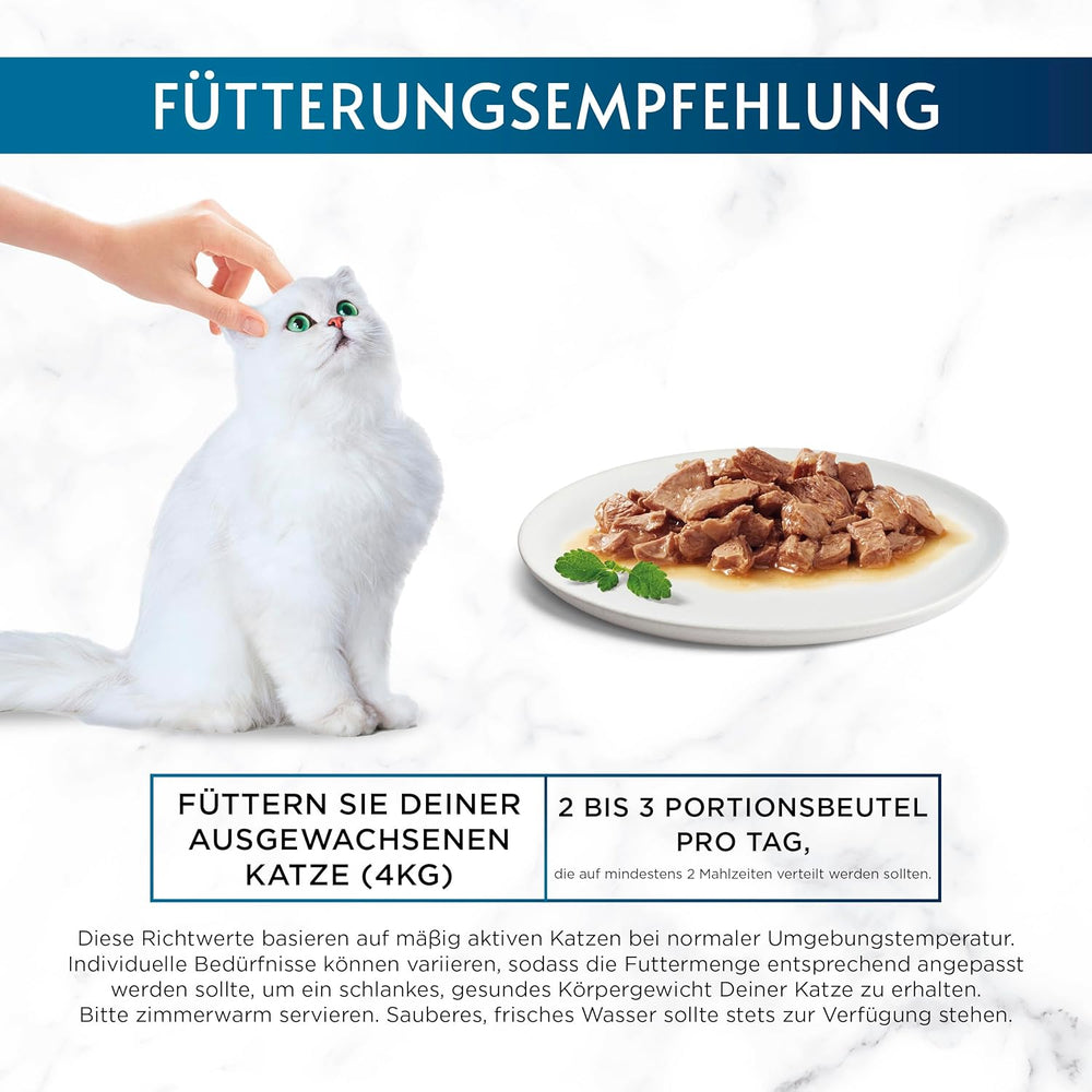 Hrană umedă pentru pisici Gourmet Perle Duetto cu somon și cod galben, pachet de 26 (26 x 85g)