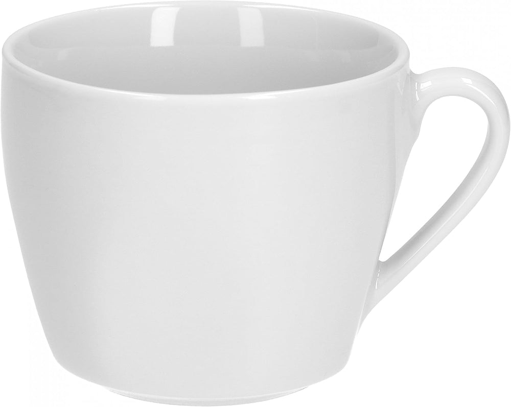 Serviciu de cafea Van Well Lilli pentru 12 persoane, set de veselă pătrată din porțelan, albă, cu 36 de piese, cu margini curbate pentru o masă de cafea perfect aranjată – potrivit pentru mașina de spălat vase