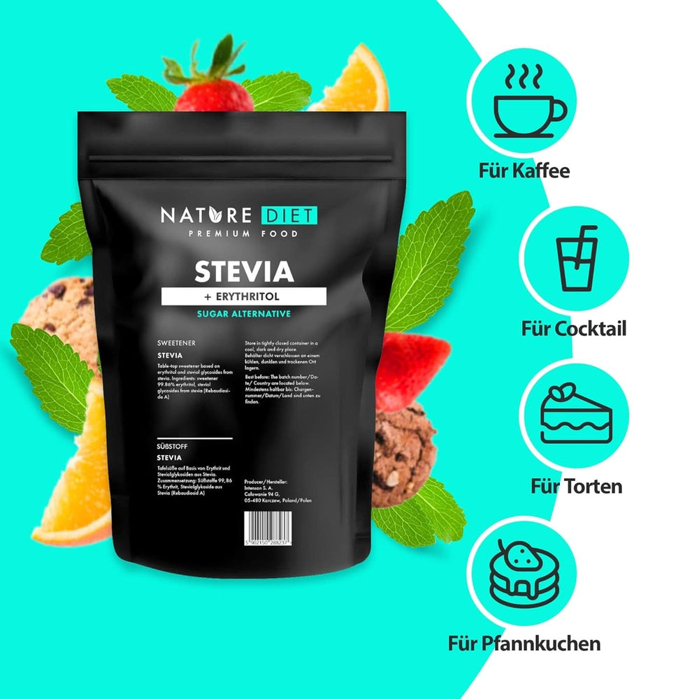 Nature Diet - Stevia-Süßstoff, 1 kg Süßstoffe Naty Shop