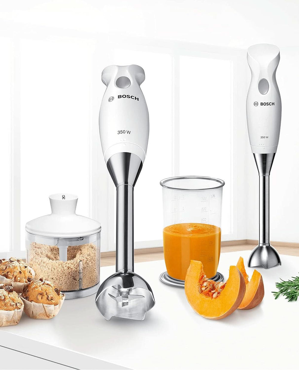 Haushaltsgeräte MSM6B500 Standmixer, 350 W, Silber/Weiß Kitchen Naty Shop