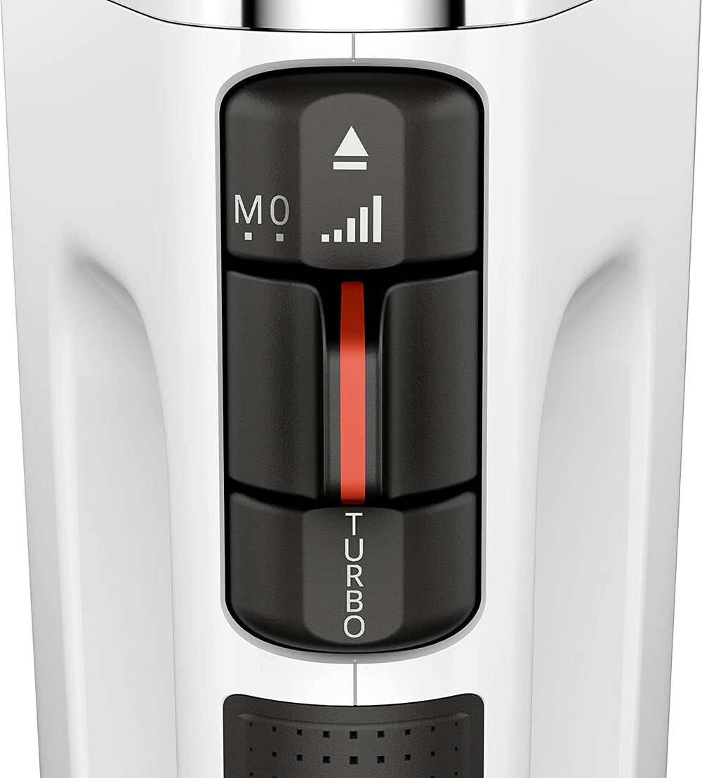 Krups GN9121 3 Mix 9000 Handmixer | 750 Watt | Geschwindigkeitsregler | Turbomodus | Auswurffunktion | Ergonomischer Griff inkl. Schneebesen, Knethaken, Pürierstab-Aufsatz, Messbecher | Weiß/Silber Naty Shop