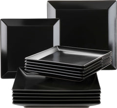 MÄSER Manhattan City, Tafelservice aus Porzellan für 6 Personen, schwarz Geschirrsets Naty Shop Default Title