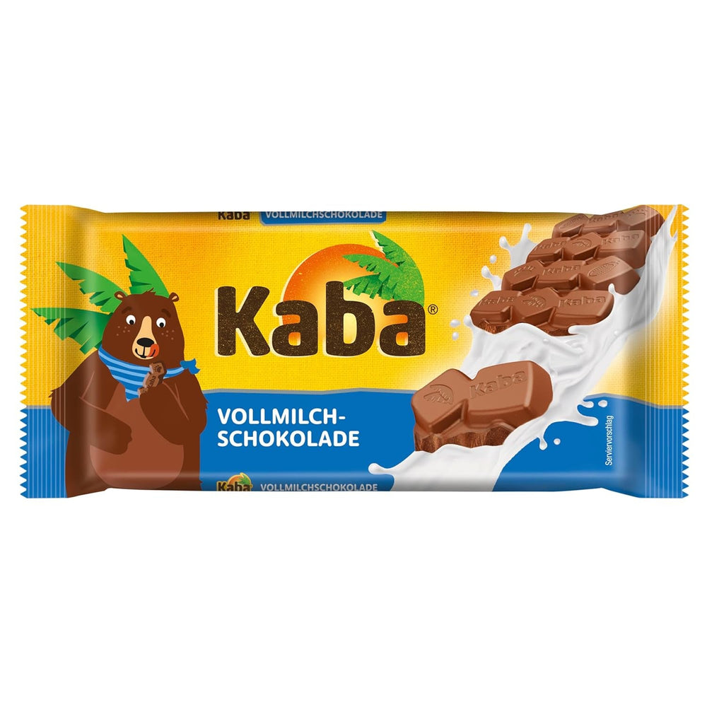 Ciocolată Kaba cu lapte integral și cremă de lapte, tabletă de ciocolată umplută, tabletă de 90 g, ciocolată care se topește în gură cu cremă ușoară de lapte și aromă originală Kaba