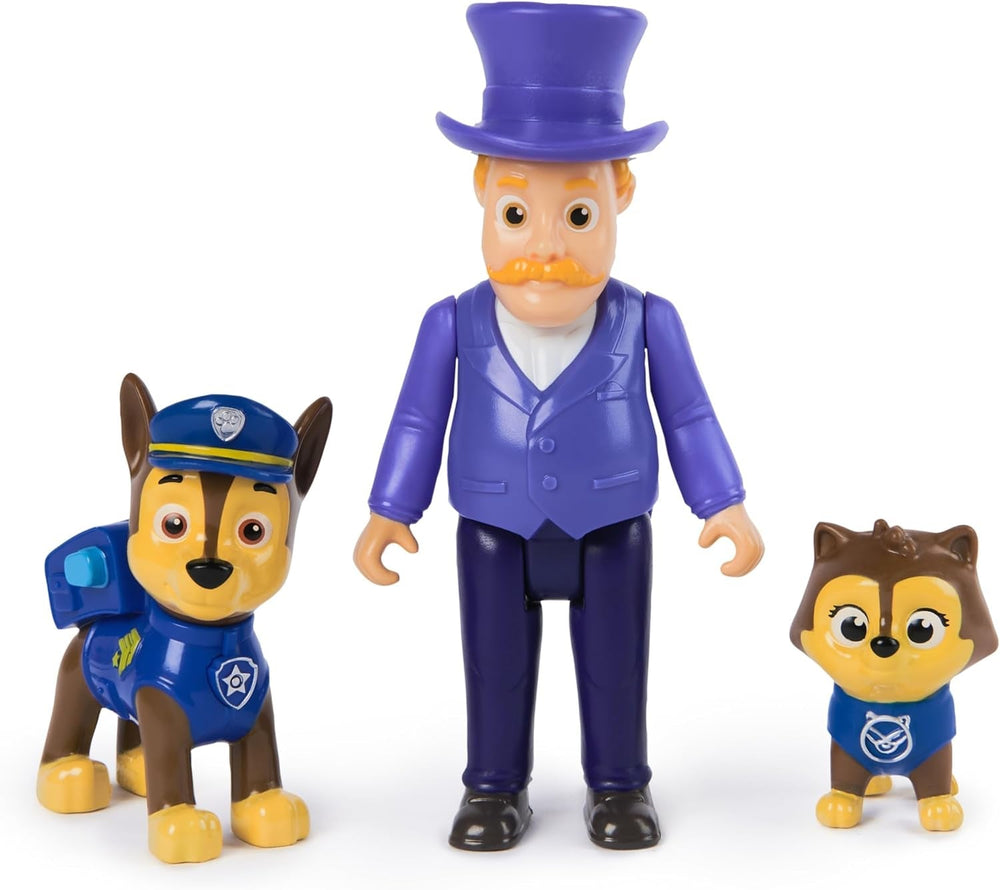 PAW PATROL Hero Pups – Actionfiguren-Set mit 1 Chase Dog-Figur, 1 Chaos Cat-Figur und 1 Besserwisser-Bürgermeister-Figur, Spielzeug geeignet für Actionfiguren ab 3 Jahren Naty Shop