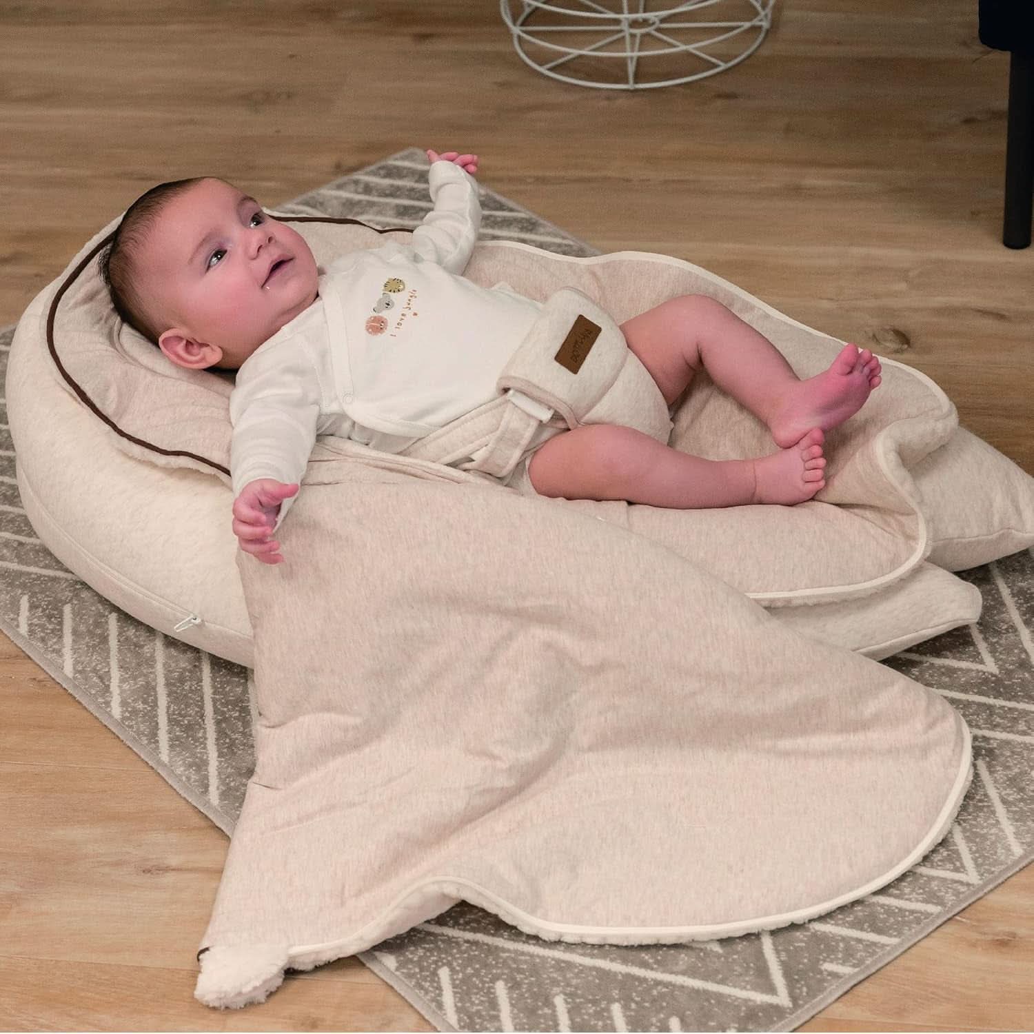 Multifunktionales Stillkissen, 4 in 1, Soft Nova, beige, Einzelkissen: 202 cm, Sessel, 40 x 75 x 22 cm Zubehör Essen und Stillen Bebe Naty Shop