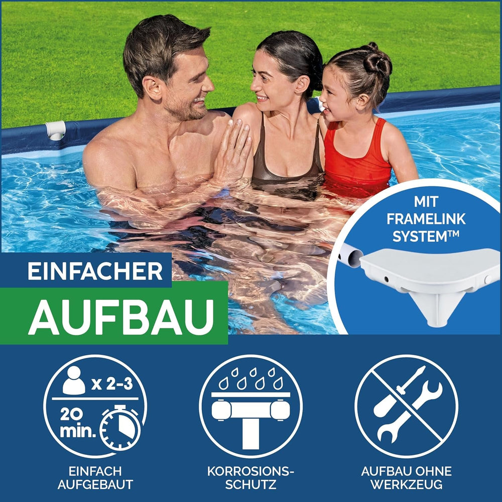 Piscină de 2,59 m x 1,70 m x 61 cm / 8'6" x 67" x 24"