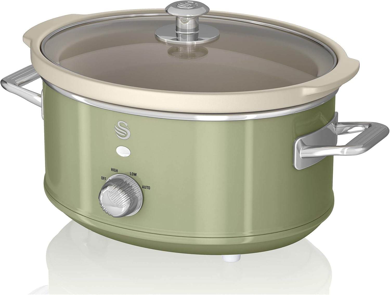 Swan Retro SF17021GRNEW Slow Cooker 3,5 Liter, 200 W Slow Cooker Naty Shop Green