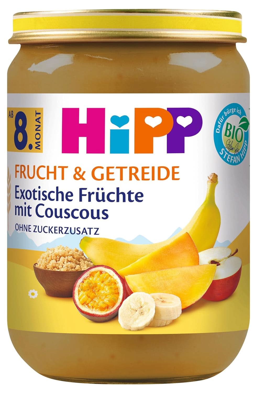 Hipp Birnen-Bananen mit Keksen, 6er Pack (6 x 190 Gramm) Mutter und Kind Naty Shop 6 x 190 Gramm Exotische Früchte mit Couscous