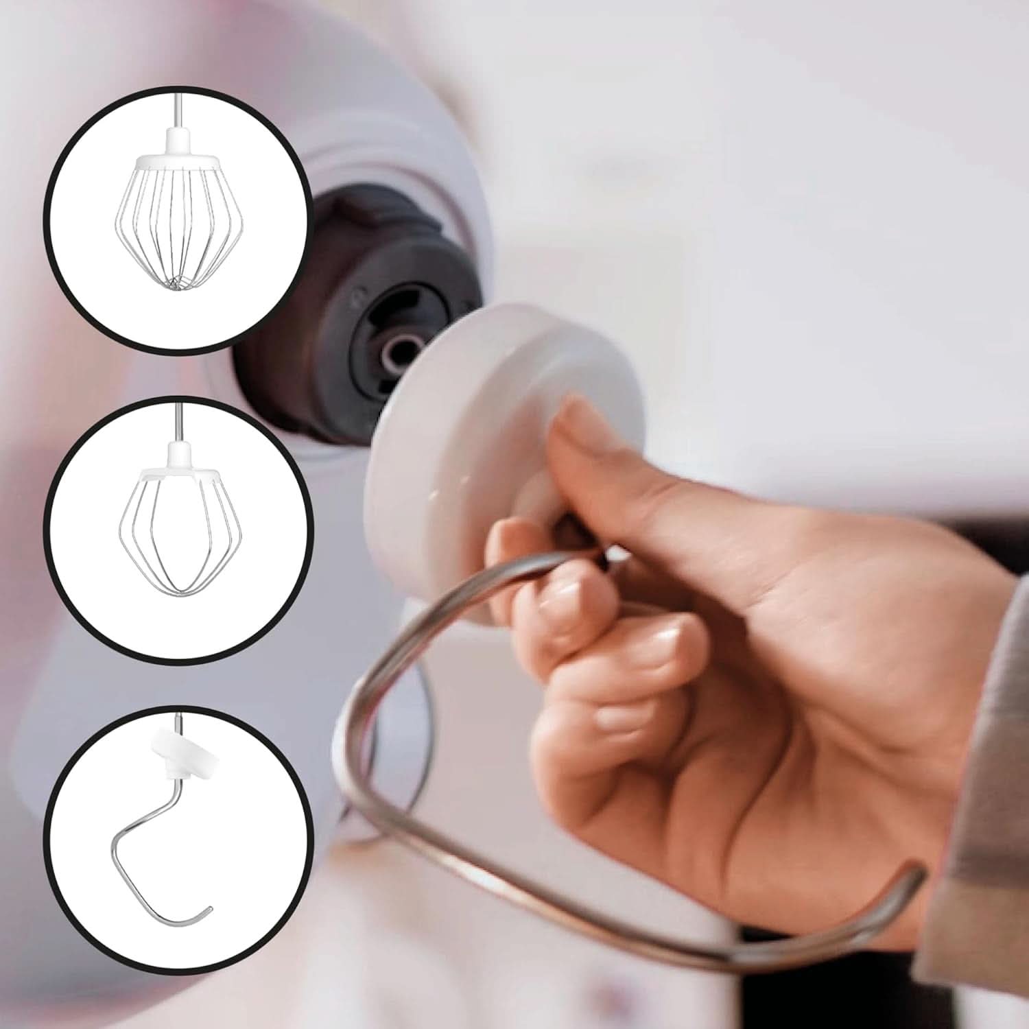 Bosch Küchenmaschine Serie 2 MUMS2EW00, Edelstahl-Schüssel 3,8 L, Planetenrührwerk, Knethaken, Schlag-, Rührbesen Edelstahl, 4 Arbeitsstufen, Durch Optionales Zubehör Erweiterbar, 700W, Weiß Kitchen Naty Shop