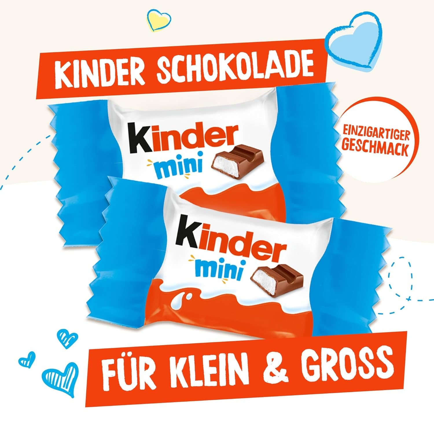 Kids Chocolate Mini – 150 einzeln verpackte Minibars, 900 Gramm Naty Shop Schokoladenbonbons