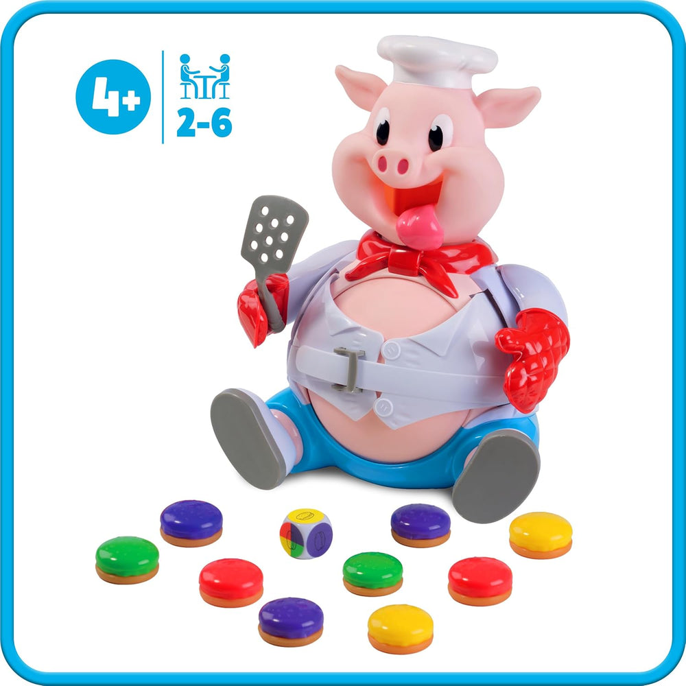 Goliath Pigskin – Lustiges Brettspiel für Kinder ab 4 Jahren. Füttere die Schweinchen und verhindere, dass ihre Bäuche explodieren, Partyspiel für 2–6 Spieler, Spaß mit Freunden und Familie