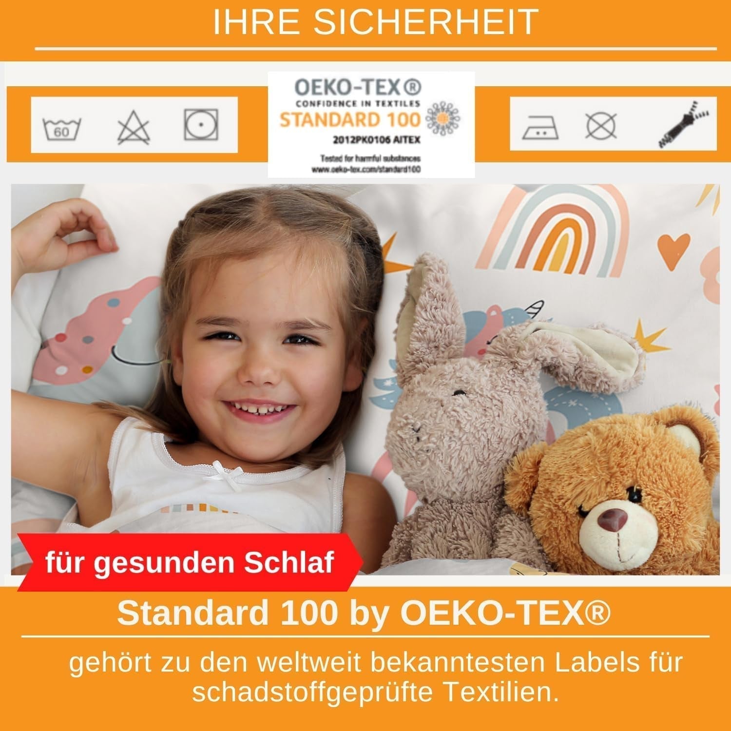Aminata Kids Lenjerie de pat pentru copii, bumbac Lenjerie de pat - copii Naty Shop